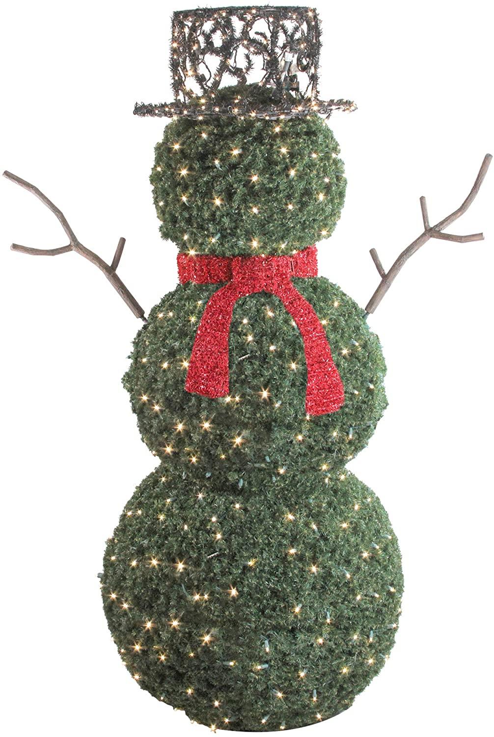 Bethlehem Lighting 6.5' Giant Commercial Grade LED Lighted Snowman Topiary Outdoor Christmas Decoration