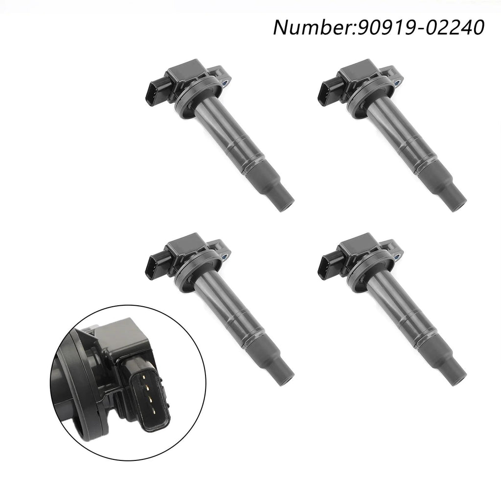 4X Ignition Coil 90919-02240 For Toyota Echo Prius Yaris Scion XA XB 1.5L 00-08 Generic