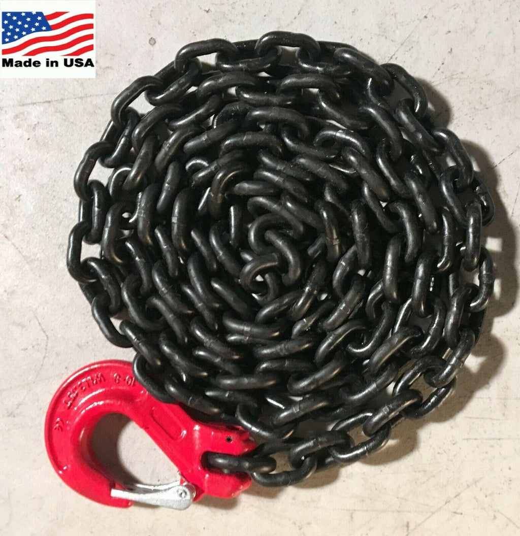 AUTO BODY FRAME MACHINE PULL CHAIN 11 FEET SLIP HOOK 100 GRADE HEAVY DUTY USA