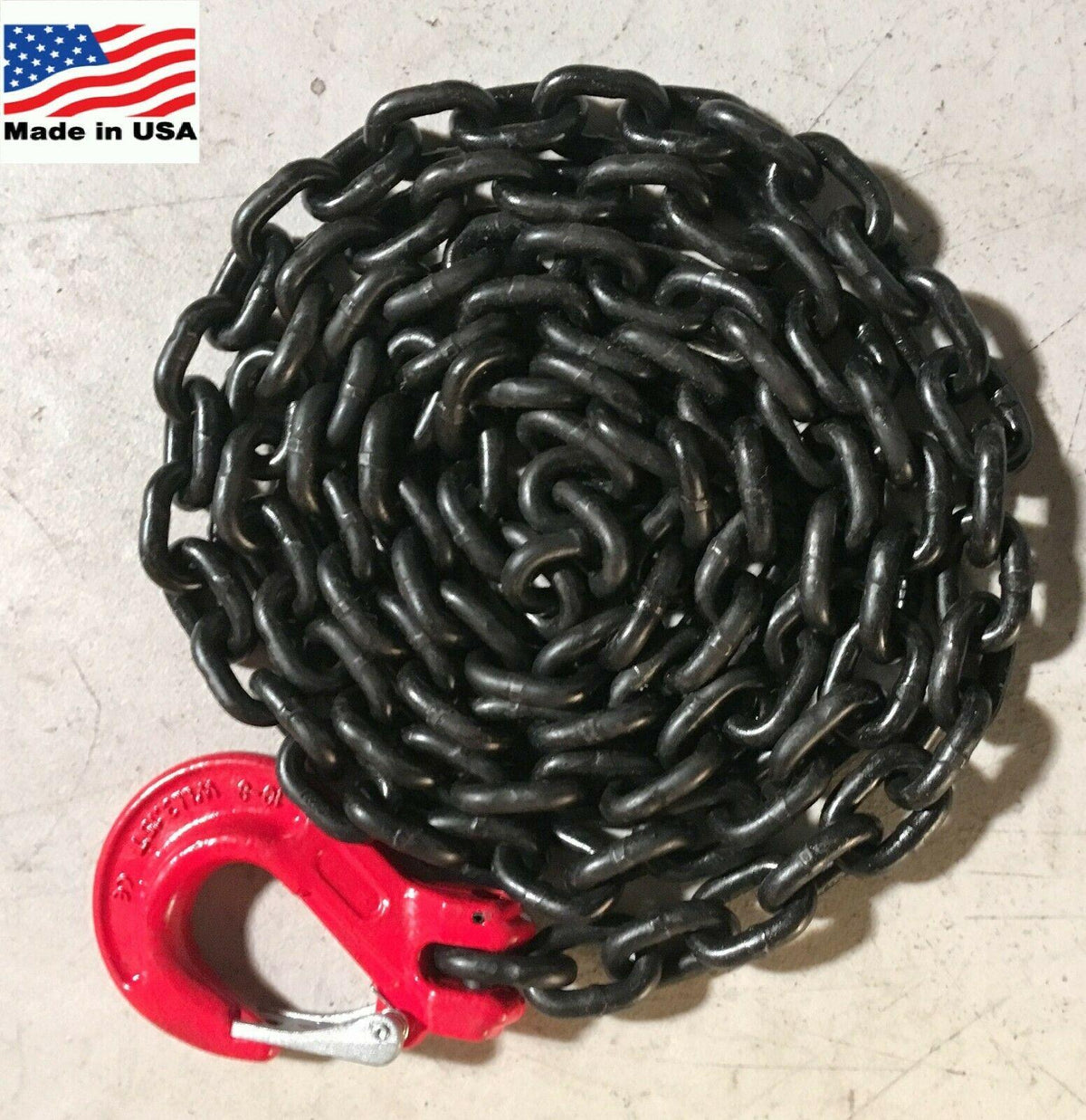 AUTO BODY FRAME MACHINE PULL CHAIN 11 FEET SLIP HOOK 100 GRADE HEAVY DUTY USA
