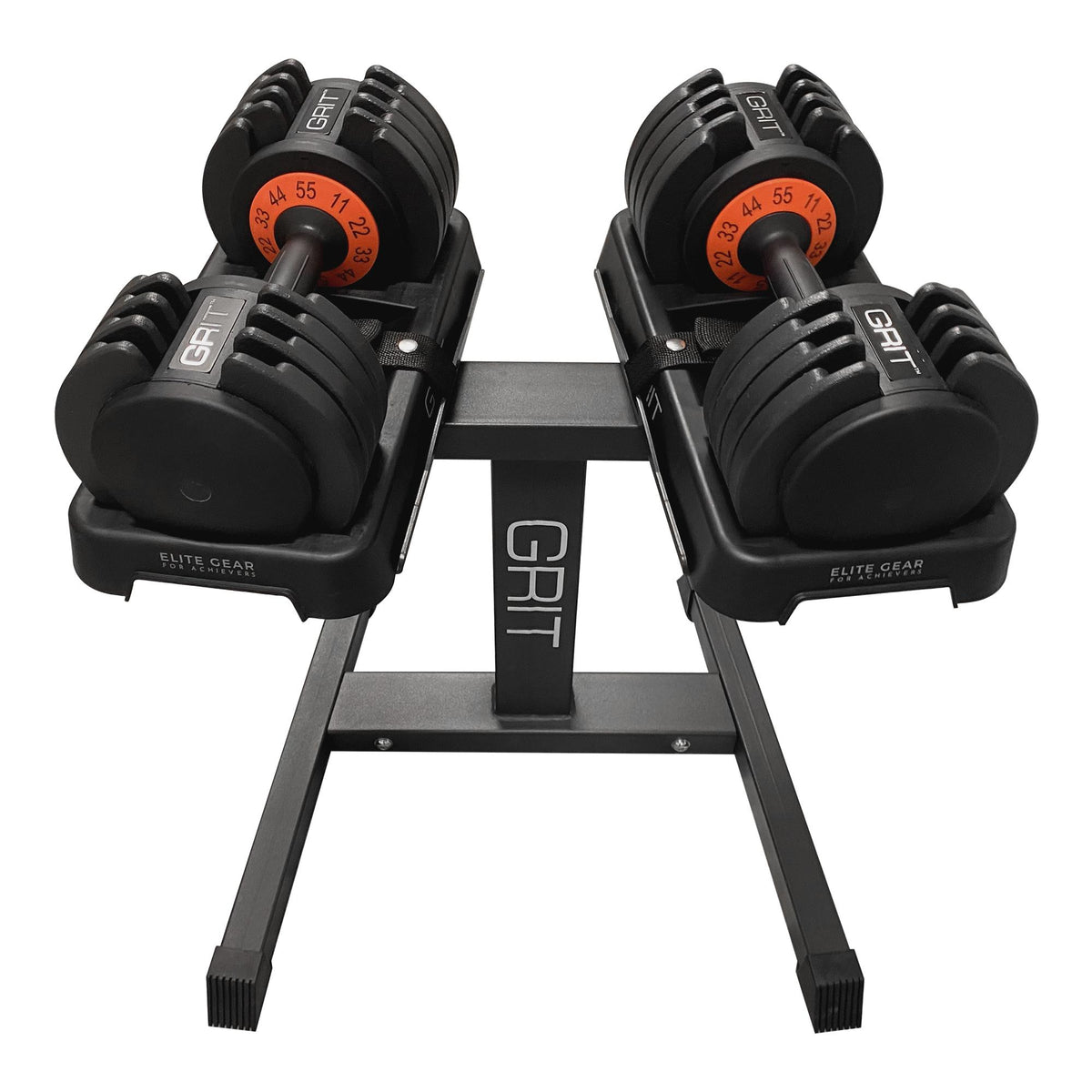Grit Elite Dumbbell Stand for Adjustable Dumbbells, Weight Rack for Home Gym (Black)