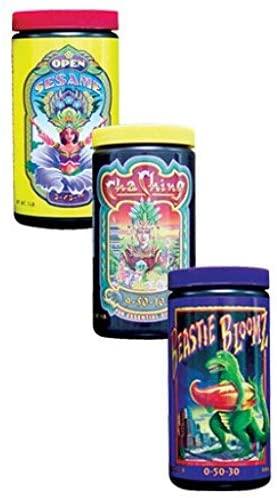 foxfarm water soluble plant foods, pack of three 1lb canisters, black (fx14045)