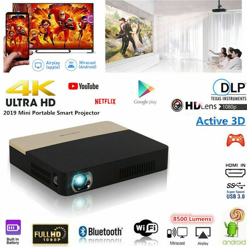 dlp 8500 lumens 4k tv home theater projector 3d wifi hd 1080p video cinema hdmi