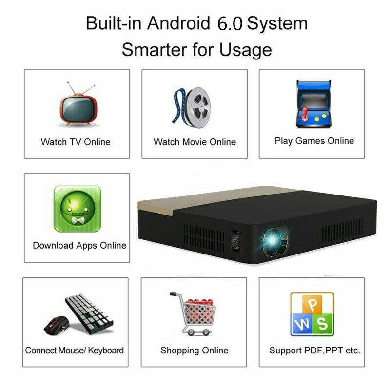dlp 8500 lumens 4k tv home theater projector 3d wifi hd 1080p video cinema hdmi