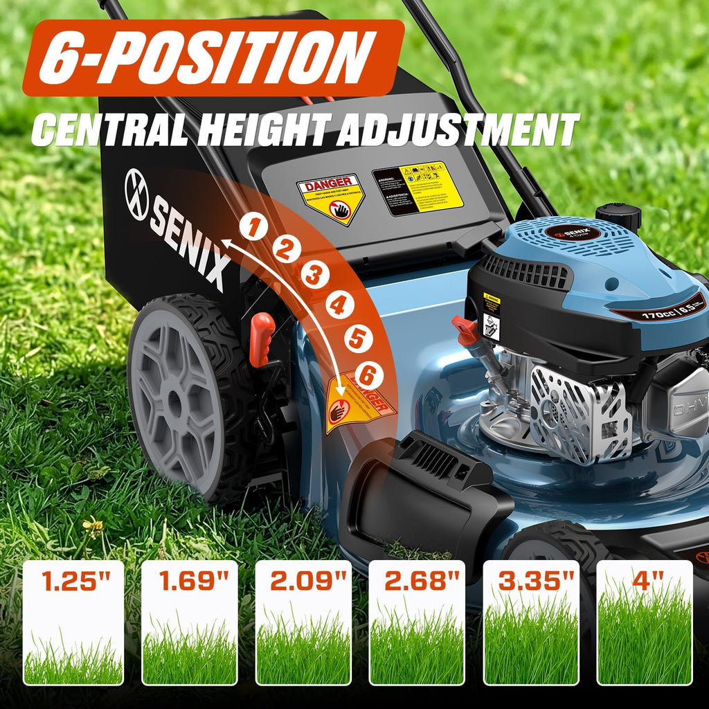 22 Inch Self Propelled Gas Lawn Mower 170cc 4-Cycle RWD Mower |  22" Self-Propelled Gas Lawn Mower, Gas Powered Lawn Mower,170cc 4-Cycle Engine, Easy Start