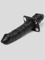 Zado Leather Mouth Gag 5.5 Inch Dildo Harness, Black