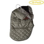 Fashion Pet Outdoor Dog Leather Detail Dog Coat - Olive Green Medium - (Fits 14"-19" Neck to Tail) - Pack of 10