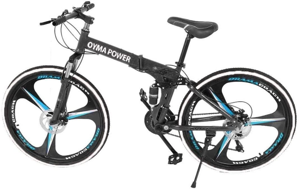 Wishcat Mens Mountain Bike 26 Inch Wheels Mountain Bikes with High Carbon Steel Frame &amp; Twist Shifters, 21-Speed Rear Deraileur, Front and Rear Disc Brakes Anti-Slip Bikes