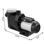 2.5 hp swimming pool pump motor hayward 110v in/above ground strainer w/ul