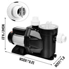 2.5 hp swimming pool pump motor hayward 110v in/above ground strainer w/ul