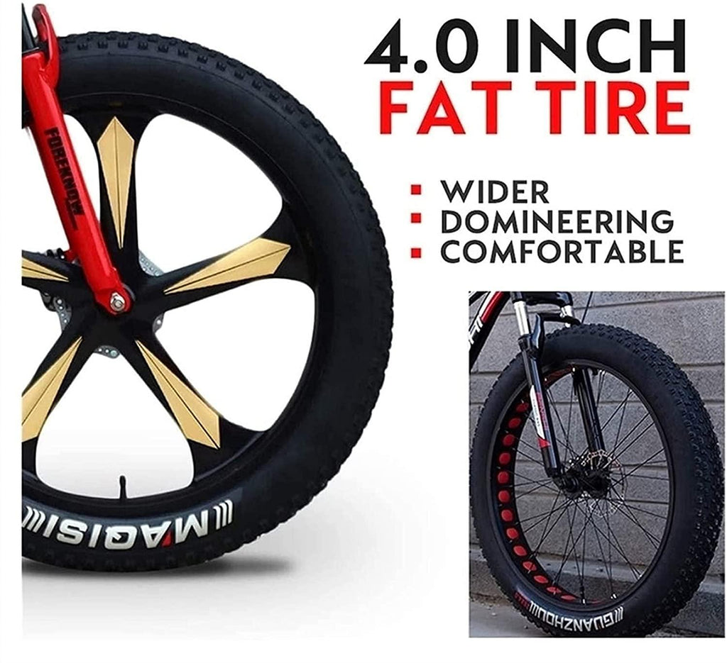 CHICAI 26 Inch Adult Mountain Bike Mountain Cross-Country High Carbon Steel Bike, 21/24/27/30 Speed Bike Full Suspension Mountain Bike Gear Double Disc Brake Mountain Bike (Size : 30-Speed)