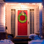 Gymax 48'' Pre-Lit Artificial Christmas Wreath Holiday Decoration w/ LED Lights