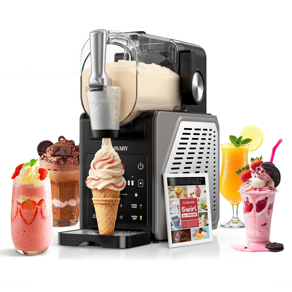 Slushie Machine & Ice Cream Maker, 85oz Larger Slushie Machine for Home, LED Display | 6 Preset Programs | Auto-Clean, Perfect for Margaritas, Frappes, Milkshakes & Smoothies, No Ice Needed