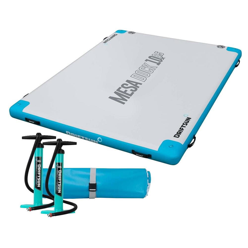 Driftsun Mesa Dock Inflatable Floating Water Pad Deck Platform Island Mat for Ocean, Pool, or Lake Swim Recreation and