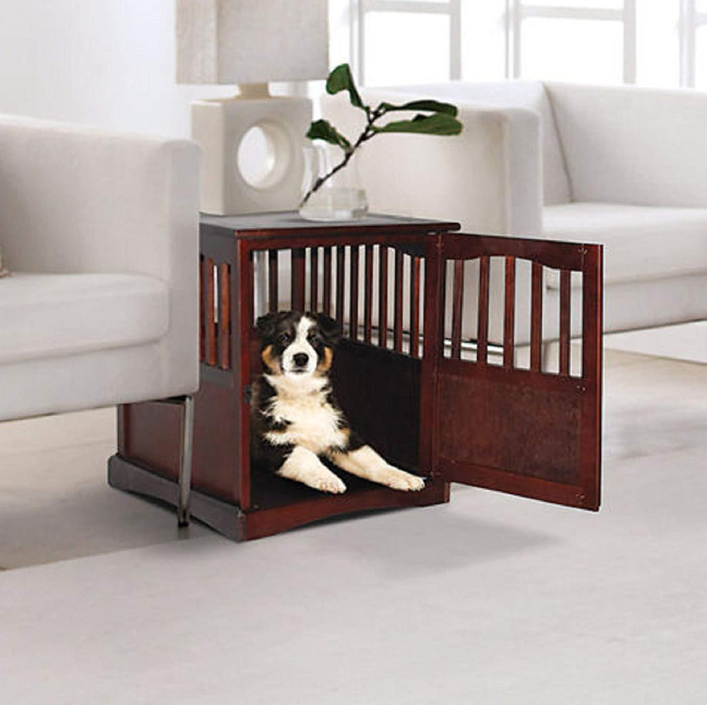 Polarbear's Shop Wooden Pet Crate end Table Kennel caFurniture Dog Pen Indoor House Bed Small