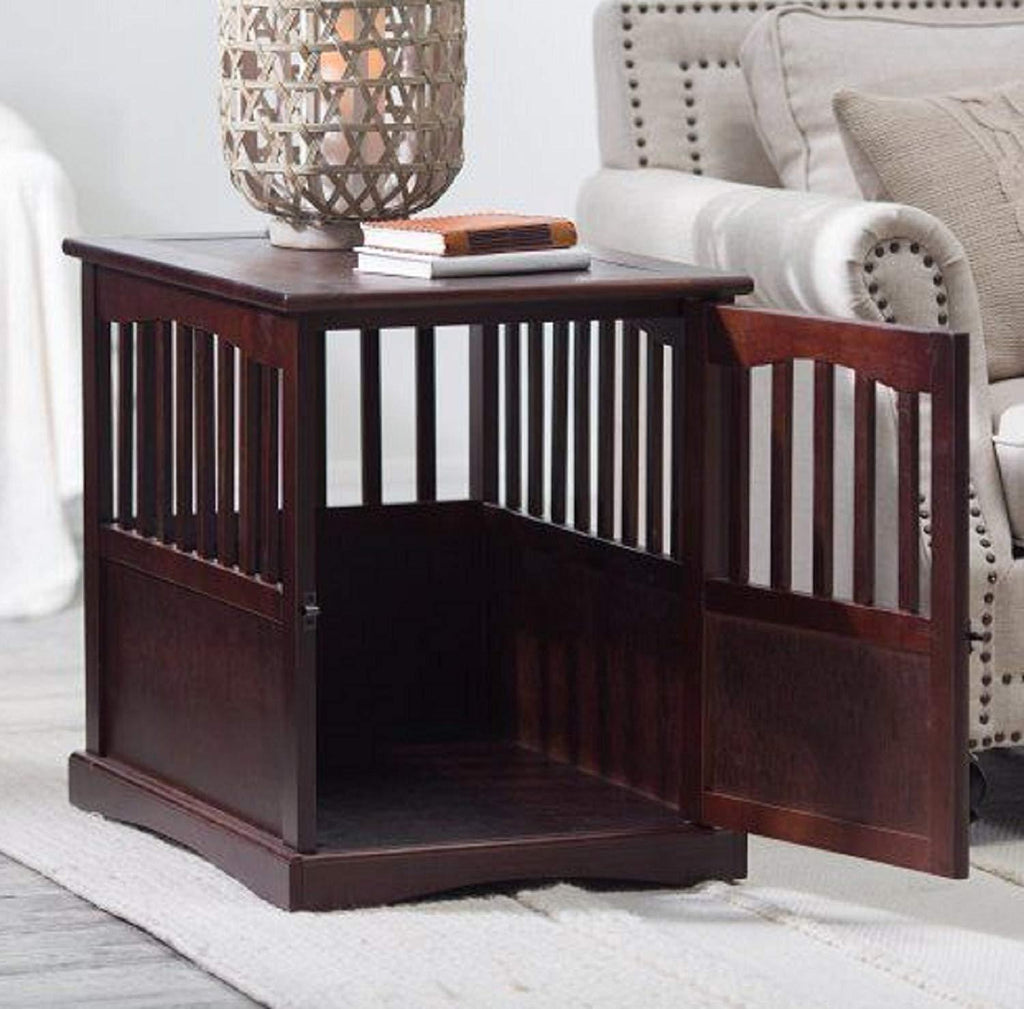Polarbear's Shop Wooden Pet Crate end Table Kennel caFurniture Dog Pen Indoor House Bed Small