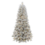 Holiday Time 7.5-Foot Flocked Prelit Bellmont Christmas Tree, with 350 4-Function Color-Changing LED Lights