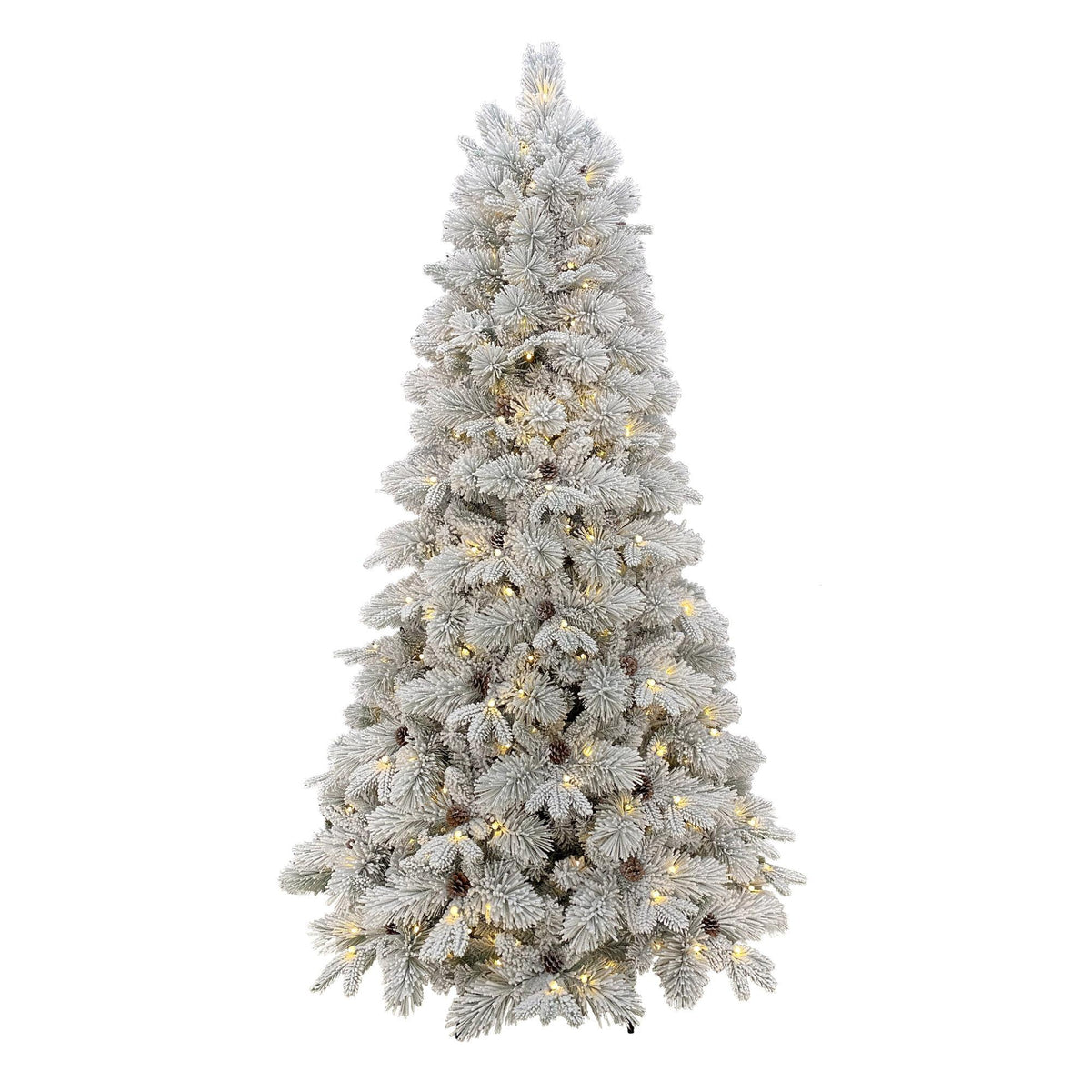Holiday Time 7.5-Foot Flocked Prelit Bellmont Christmas Tree, with 350 4-Function Color-Changing LED Lights