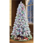 Holiday Time 7.5-Foot Flocked Prelit Bellmont Christmas Tree, with 350 4-Function Color-Changing LED Lights