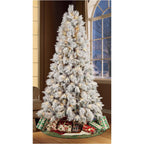 Holiday Time 7.5-Foot Flocked Prelit Bellmont Christmas Tree, with 350 4-Function Color-Changing LED Lights