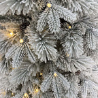 Holiday Time 7.5-Foot Flocked Prelit Bellmont Christmas Tree, with 350 4-Function Color-Changing LED Lights