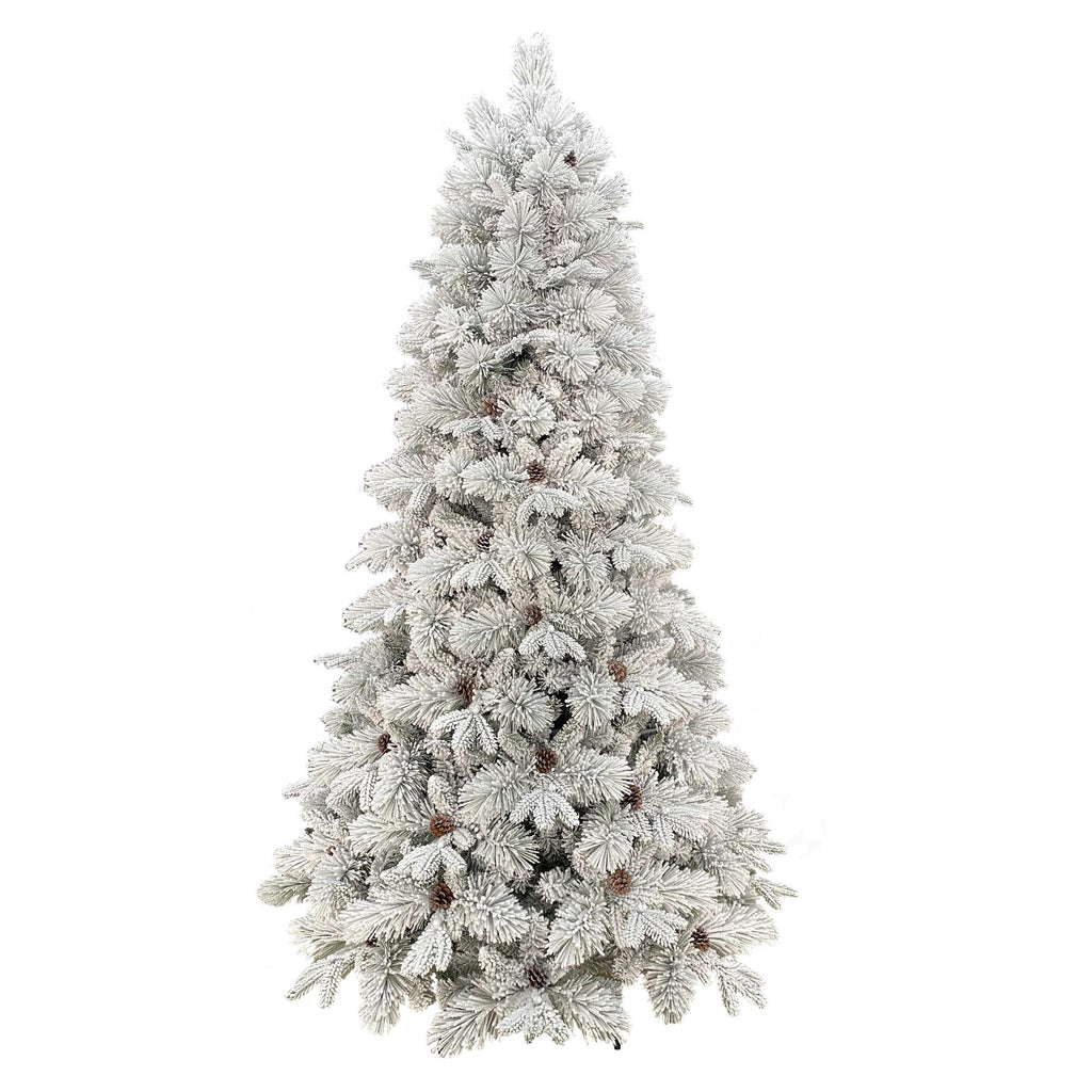 Holiday Time 7.5-Foot Flocked Prelit Bellmont Christmas Tree, with 350 4-Function Color-Changing LED Lights