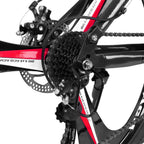 HOMBOM 26inch Folding Mountain Bike s 21 Speed Bicycle Full Suspension MTB Bikes for Men and Women Red
