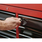 Heavy-duty, Drawer 16 Tool Chest 46 In. and Rolling Cabinet Set, Red and Black, Personal Valuables StoraDrawer with Separate Lock in Tool Chest