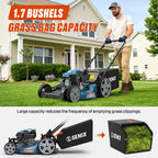 21'' Self-Propelled Gas Lawn Mower (FWD), 170 cc 4-Cycle Engine 3.8 HP, 3-in-1 (Bagging/Mulching/Side Discharge), 6-Position Cutting Height Adjustment, 1.7 Bushels Grass Bag