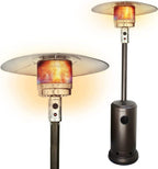 Plant Support Propane Outdoor Heater 48000BTU, Outdoor Patio Heater with Overheat Protection, with Wheels for Restaurants, Garden and Commercial Use (Brown)