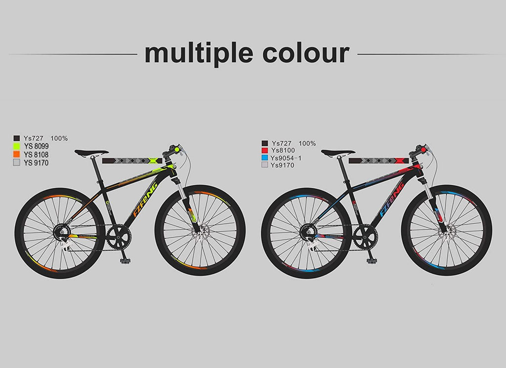 HIRUNS Full Mountain Bike, Men and Women Professional 21 Speed Gears 26inch Bicycle, Aluminum Alloy Double-Layer Wheels, Double disc Brake, Blue