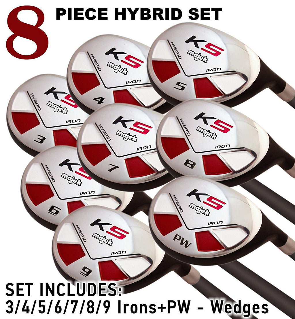 Senior Ladies Golf Clubs All Hybrid Set 55+ Years Womens Right Hand Majek Lady Full True Hybrid Complete Set #3 4,5 6 7 8 9 PW. Lady Flex Right Handed Easy Oversized Club