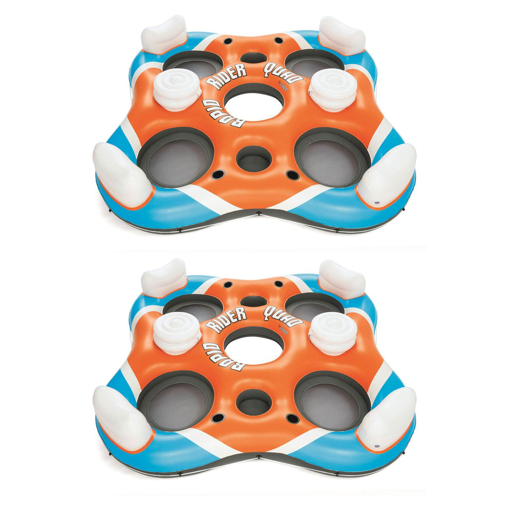 101-Inch Rapid Rider 4-Person Floating Island Raft w/ Coolers (2 Pack)