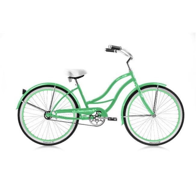 Micargi TAHITI-F-MGRN 26 in. Tahiti Women's Beach Cruiser Bicycle, Mint Green &amp; Mint Green