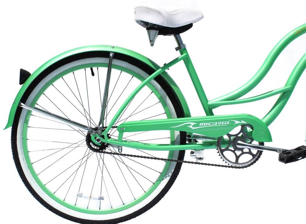 Micargi TAHITI-F-MGRN 26 in. Tahiti Women's Beach Cruiser Bicycle, Mint Green &amp; Mint Green
