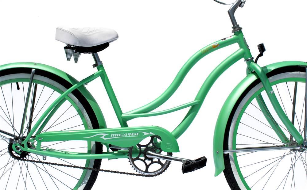 Micargi TAHITI-F-MGRN 26 in. Tahiti Women's Beach Cruiser Bicycle, Mint Green &amp; Mint Green