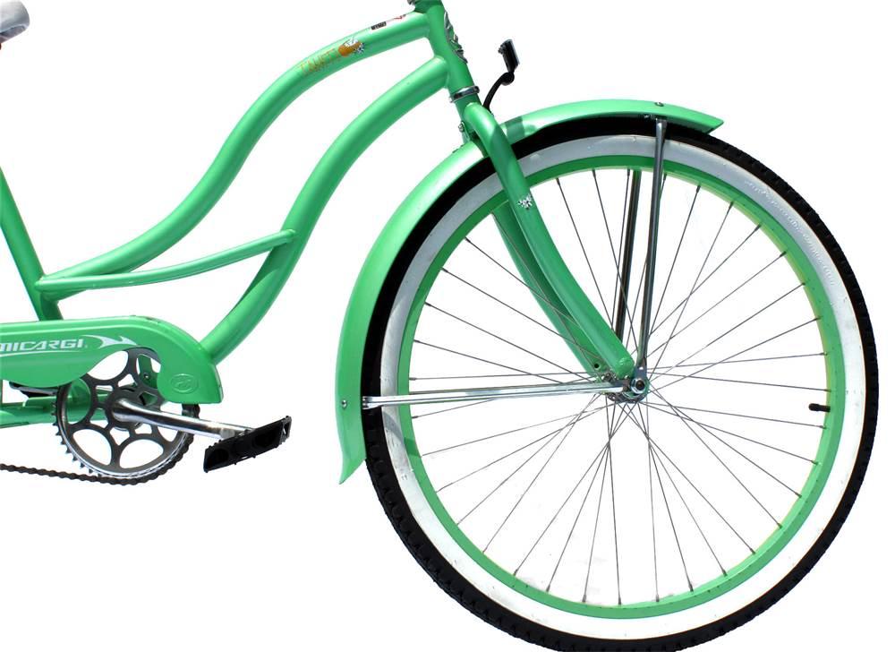 Micargi TAHITI-F-MGRN 26 in. Tahiti Women's Beach Cruiser Bicycle, Mint Green &amp; Mint Green