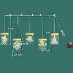 ZMDZA LED Night Light Hanging Christmas Lights Fairy Lights Santa Claus Lamp with Suction for Door Window Holiday Decoration Outdoor