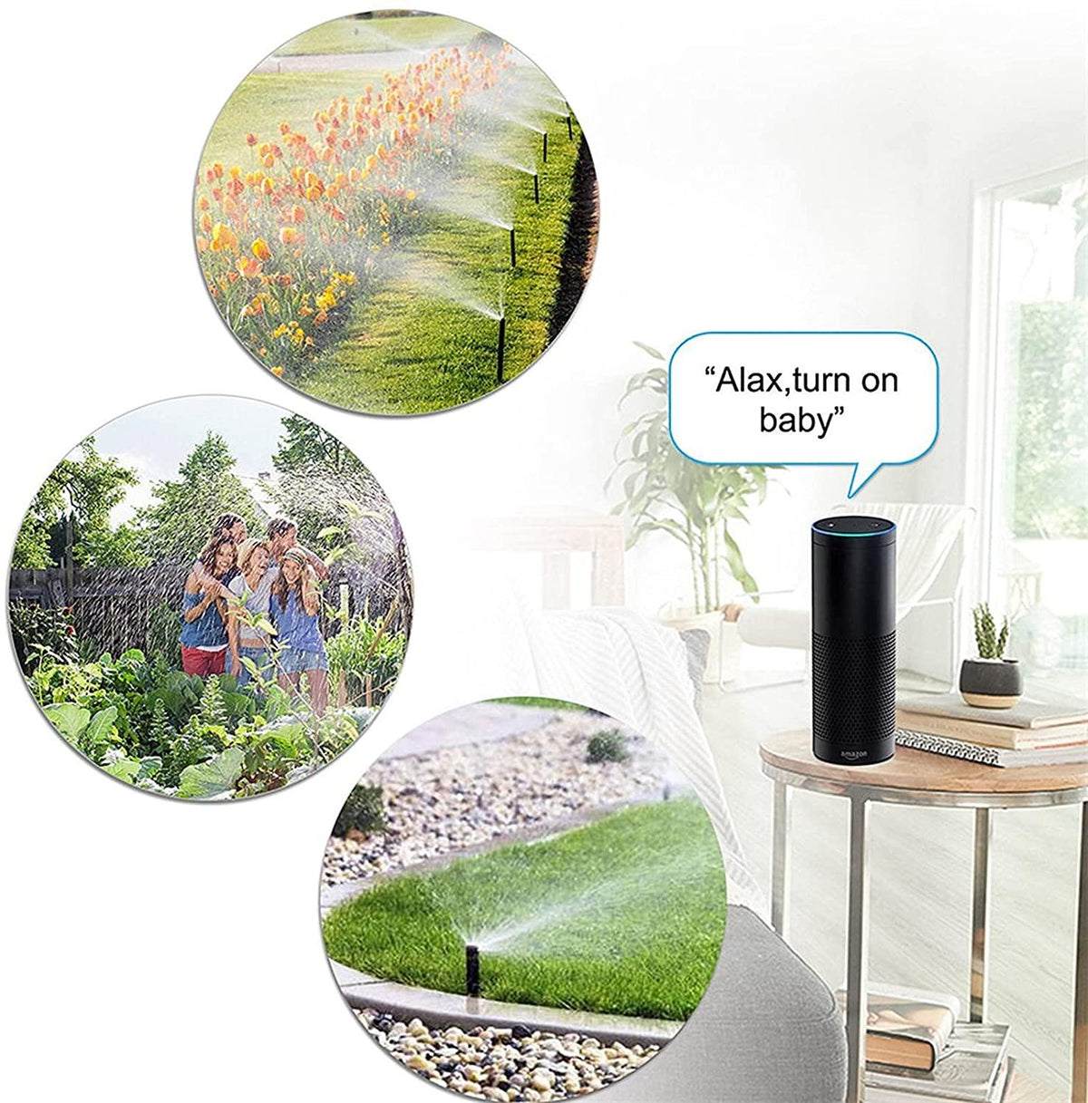 MEIGONGJU Garden Watering Timer WiFi Smart Life Programmable Watering 8 Zones Voice Irrigator Winter Farm Outdoor Greenhouse Self-Watering