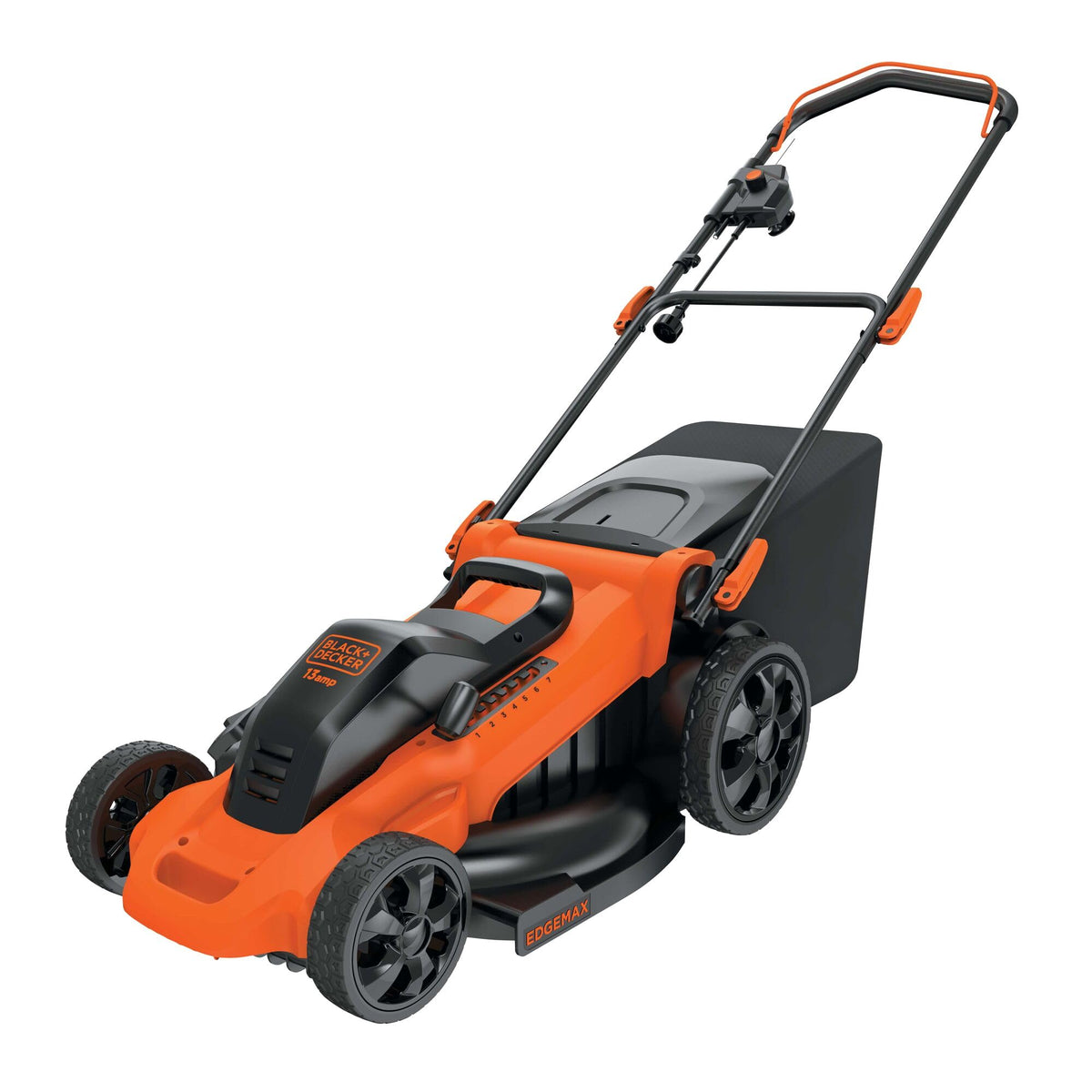 20-Inch Corded Electric Lawn Mower, Ultra Light Push Mower, 13-Amp High Output Motor, 3 in 1 Cutting Versatility, Tool Height Adjustment, 7-setting Cutting Height (MM2000)