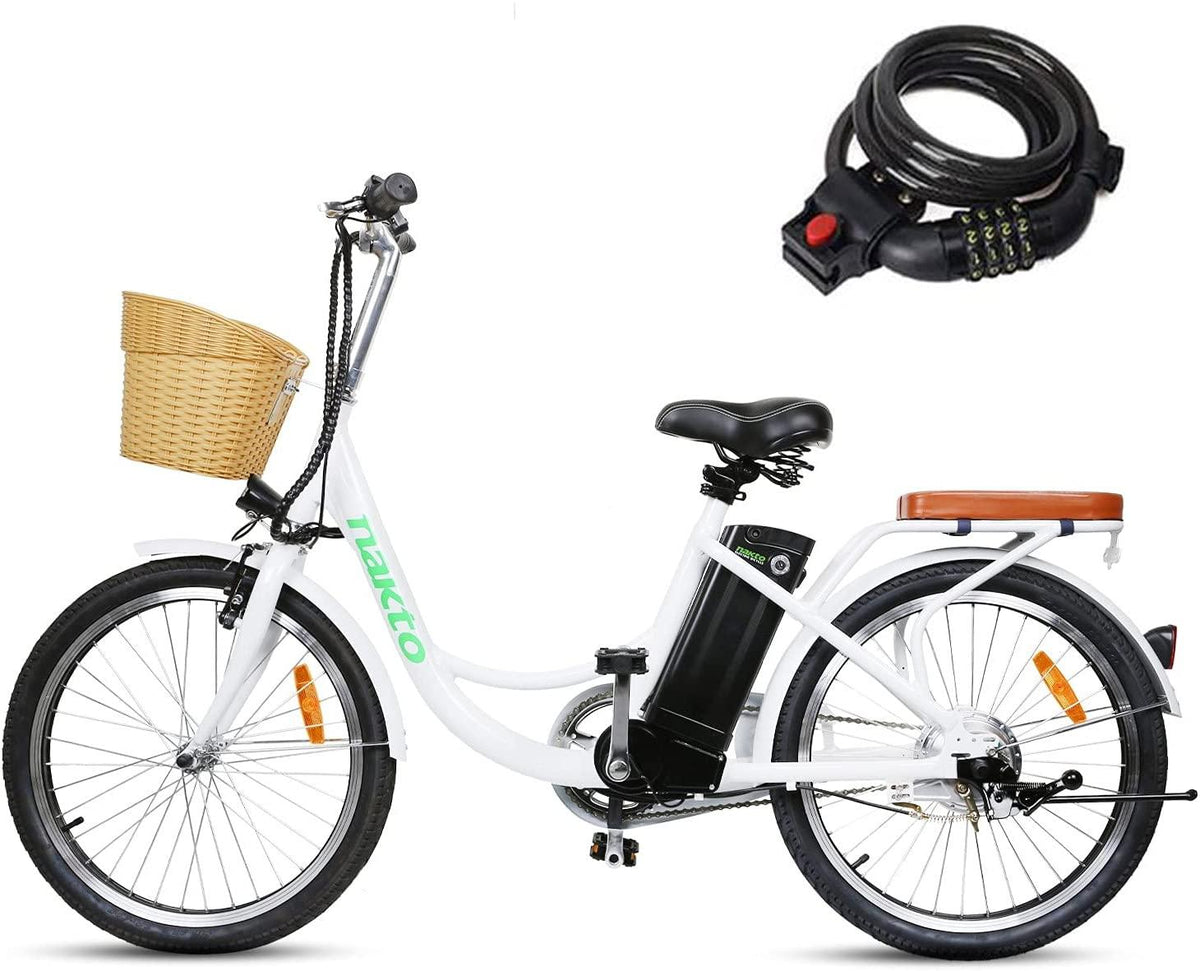 City Electric Bike for Women, 22"  250W Elegance City Ebike for Adults Female Electric Bicycle with 36V 10Ah Lithium Battery