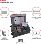 Sion Softside Expandable Luggage, Dark Grey, Checked-Large 29-Inch