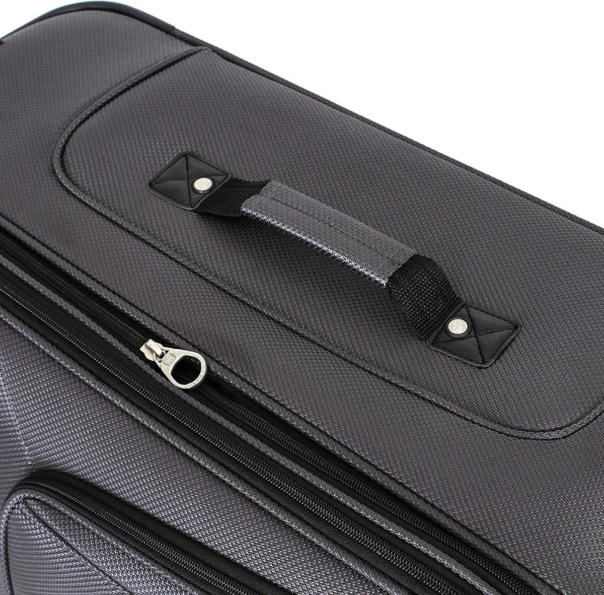 Sion Softside Expandable Luggage, Dark Grey, Checked-Large 29-Inch