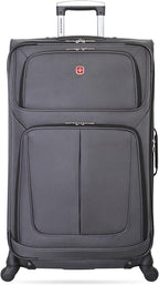 Sion Softside Expandable Luggage, Dark Grey, Checked-Large 29-Inch