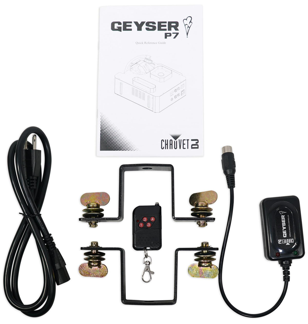 Chauvet DJ GEYSER P7 Fog Machine Fogger, RGBA+UV LED+384 Ch DMX Controller