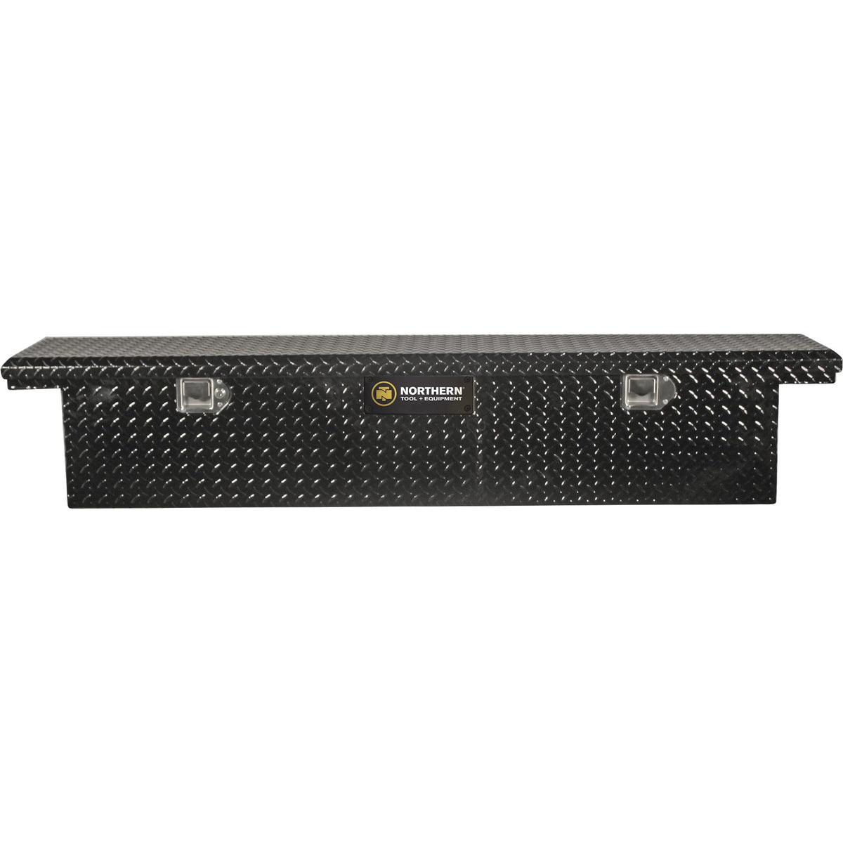 Northern Tool Slim Low Profile Crossover Truck Tool Box - Aluminum, Gloss Black, Paddle Latches, 69in. x 12in. x 13in., Model# 36212712