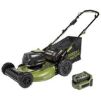 62-Volt Cordless 3-in-1 High Wheel Push Walk Behind Mower Cutting Width 22 in