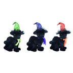 Set of 3 Black Bewitched Cats Halloween Tabletop Decors 21"