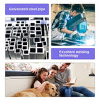 BestPet LarDog Crate CaMetal Wire Kennel Double-Door Folding Pet Animal Pet Cawith Plastic Tray and Handle