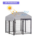 BestPet LarDog Crate CaMetal Wire Kennel Double-Door Folding Pet Animal Pet Cawith Plastic Tray and Handle